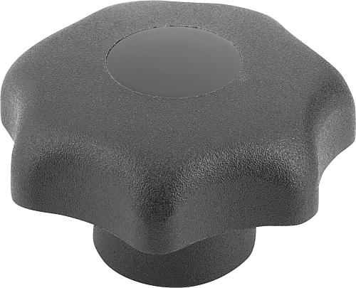 Sterngriff DIN 6336, Form G, ohne Buchse, schwarz, Thermoplast